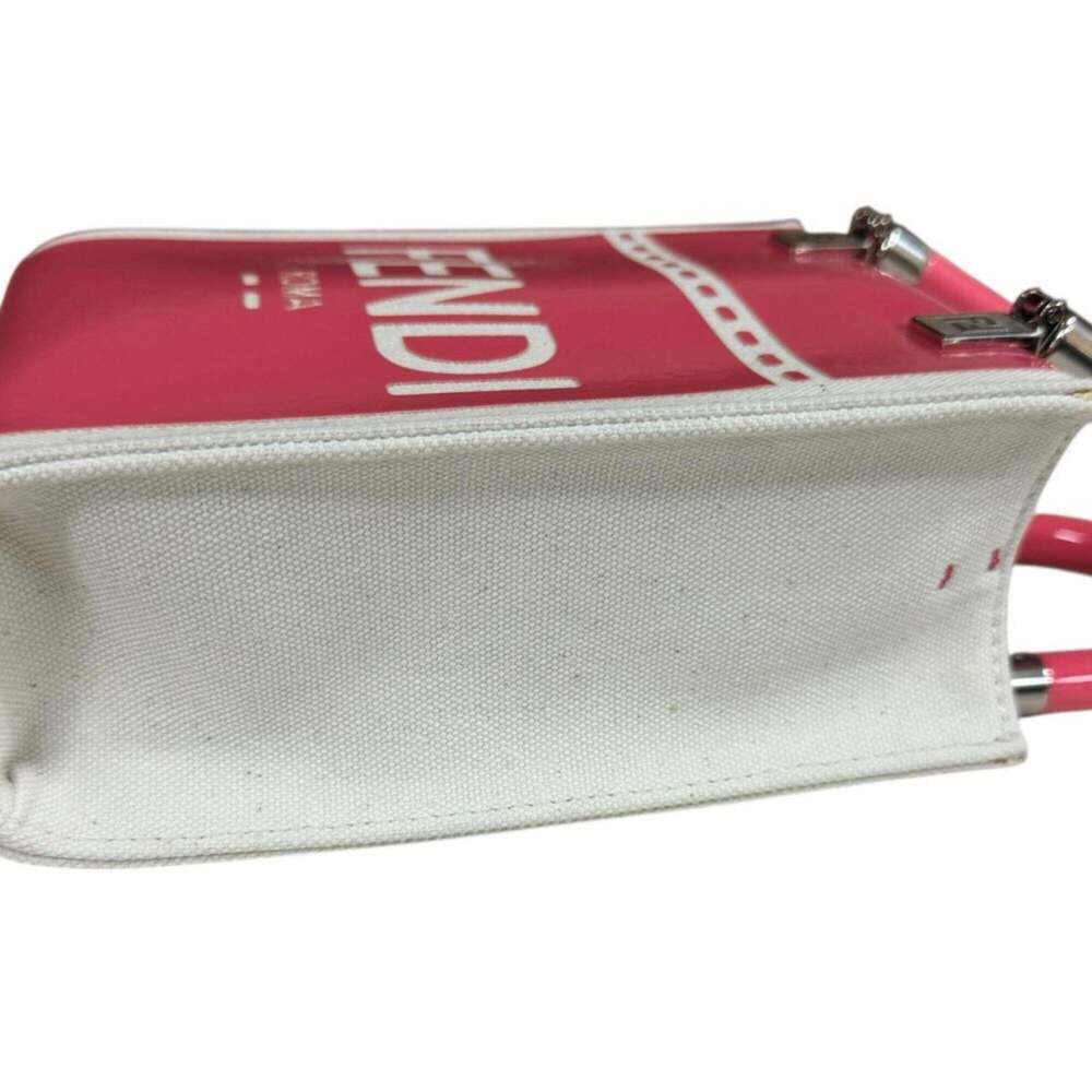 Fendi Sunshine Shopper Mini Shoulder Bag, Patent Leather 8BS051 Pink, Women's... - Picture 7 of 11